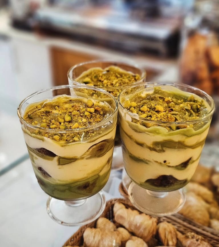 Tiramisu served in glasses